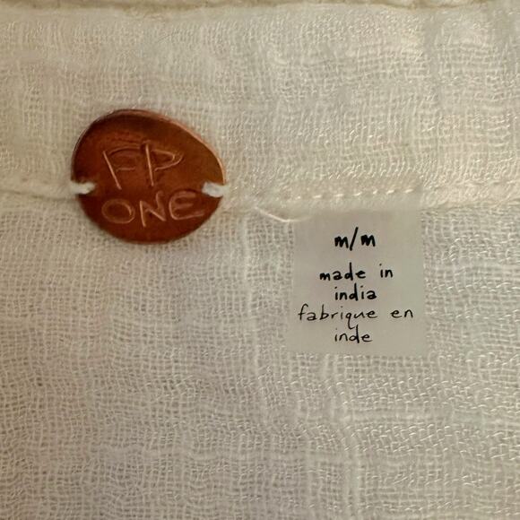 Free People FP One Mila Shirt in Optic White Ethereal Dainty Romantic Medium - Picture 11 of 13